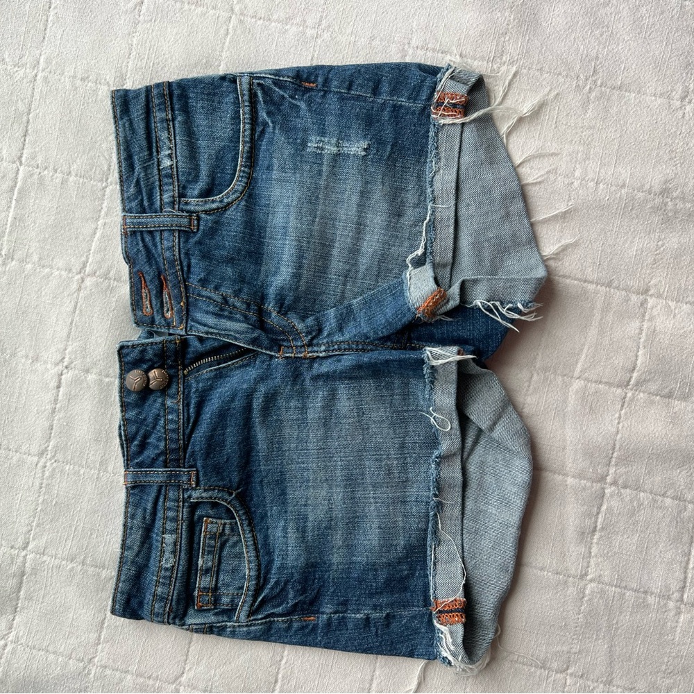 Distressed Denim Shorts